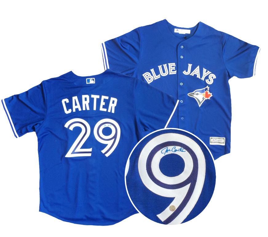Joe Carter Signed Toronto Blue Jays Jersey (JSA COA) 1993 W.S. Winning –