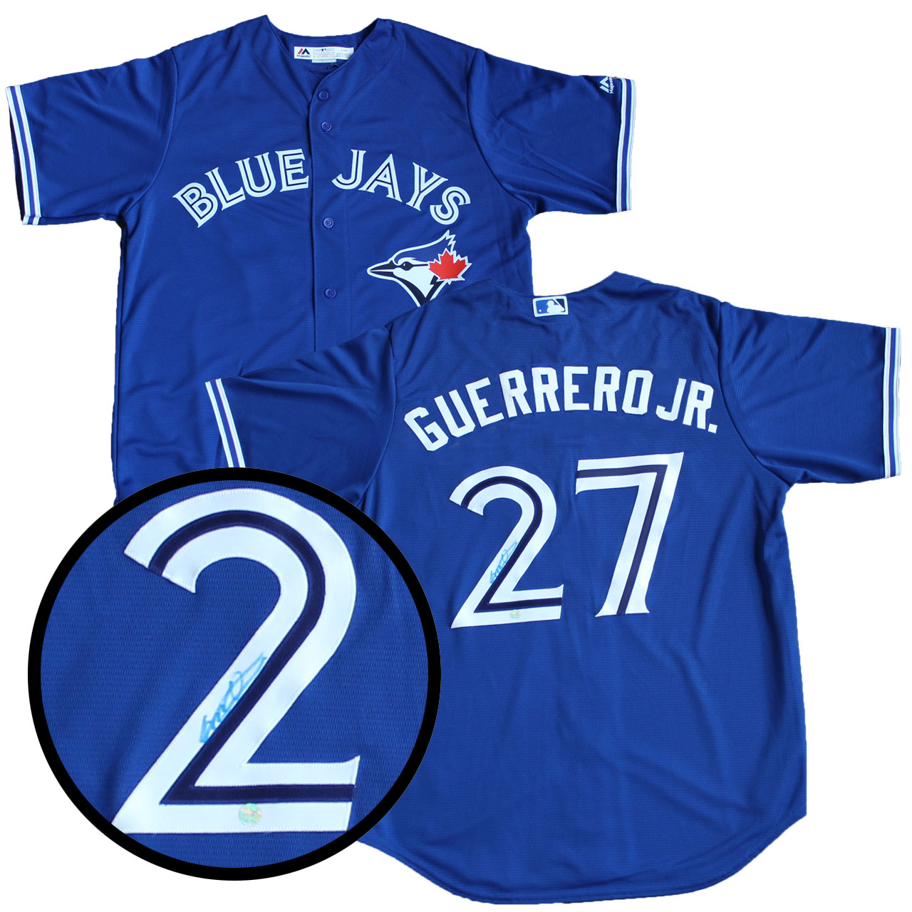 Toronto Blue Jays Vladimir Guerrero Jr. Autographed White Majestic Jersey  Size XL JSA Stock #215537 - Mill Creek Sports